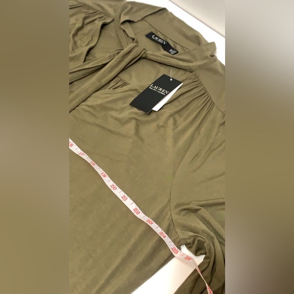 Lauren Ralph Lauren Jersey Tie-Neck Top - Picture 3 of 6